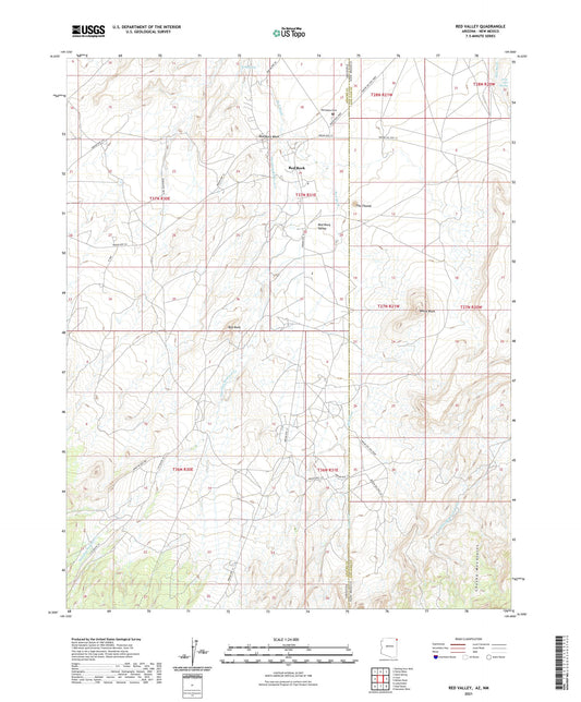 Red Valley Arizona US Topo Map Image