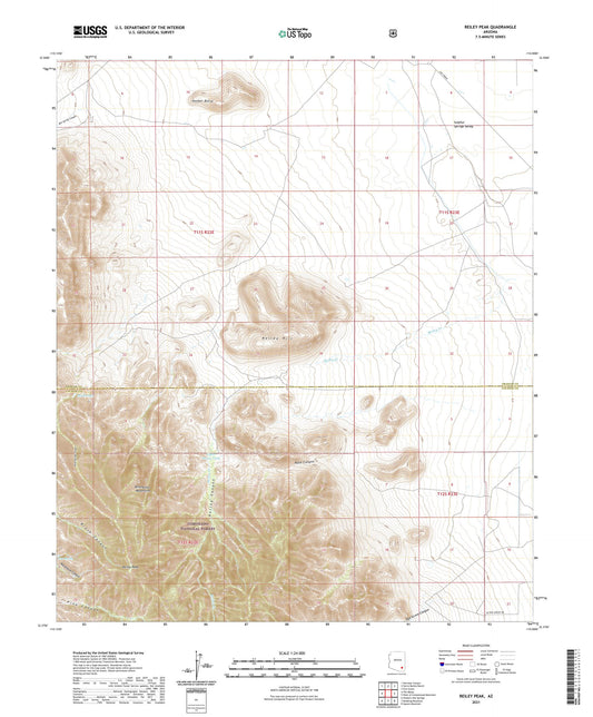 Reiley Peak Arizona US Topo Map Image