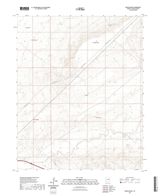Rincon Ranch Arizona US Topo Map Image