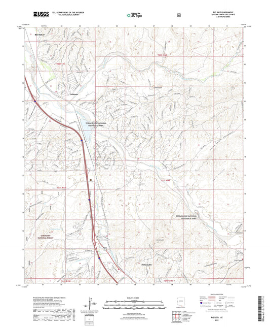 Rio Rico Arizona US Topo Map Image