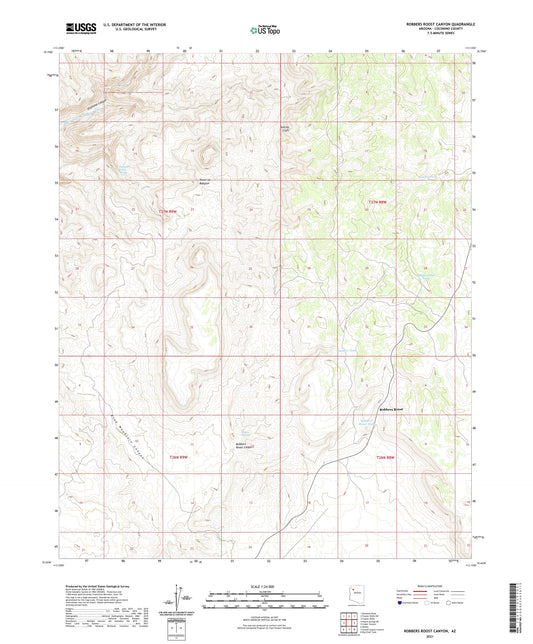 Robbers Roost Canyon Arizona US Topo Map Image