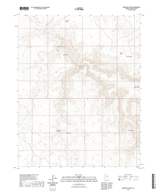 Robinson Canyon Arizona US Topo Map Image