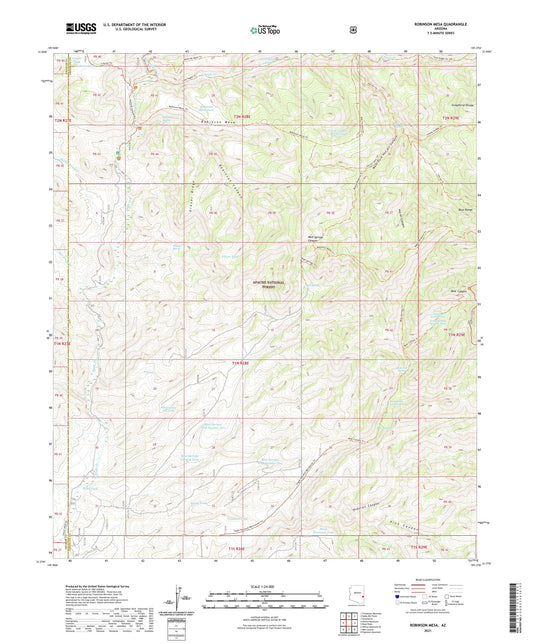 Robinson Mesa Arizona US Topo Map Image