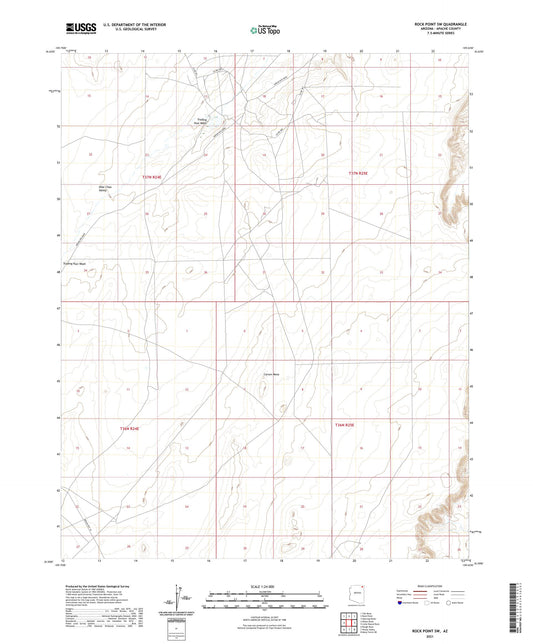 Rock Point SW Arizona US Topo Map Image