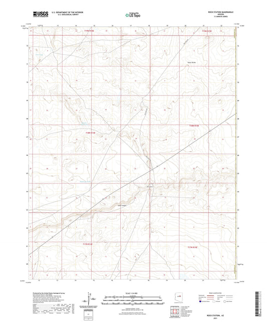 Rock Station Arizona US Topo Map Image