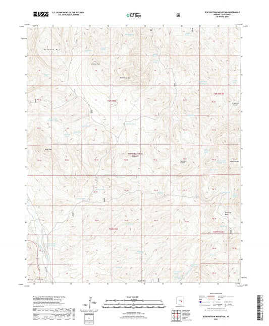 Rockinstraw Mountain Arizona US Topo Map Image
