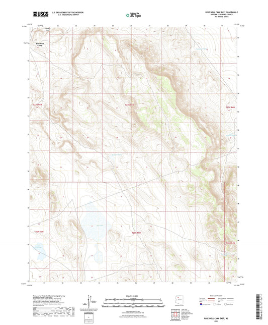 Rose Well Camp East Arizona US Topo Map Image