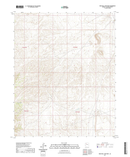 Rose Well Camp West Arizona US Topo Map Image