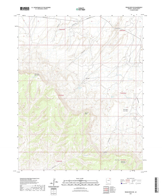 Rough Rock NW Arizona US Topo Map Image