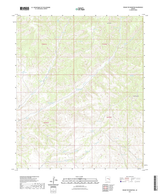 Round Top Mountain Arizona US Topo Map Image
