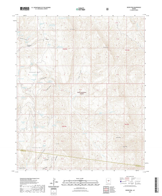 Rover Peak Arizona US Topo Map Image