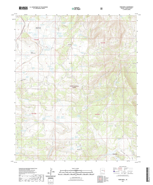 Rudd Knoll Arizona US Topo Map Image