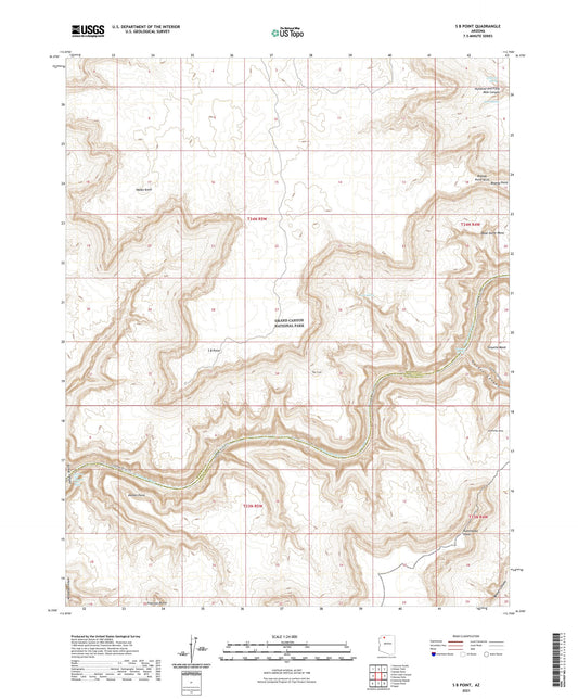 S B Point Arizona US Topo Map Image