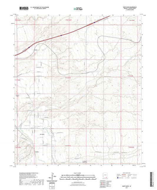 Saint David Arizona US Topo Map Image