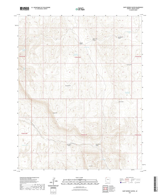 Saint George Canyon Arizona US Topo Map Image