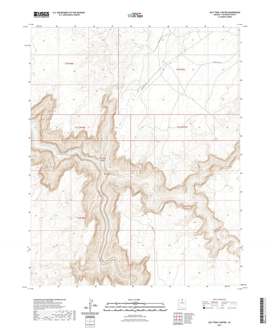 Salt Trail Canyon Arizona US Topo Map Image