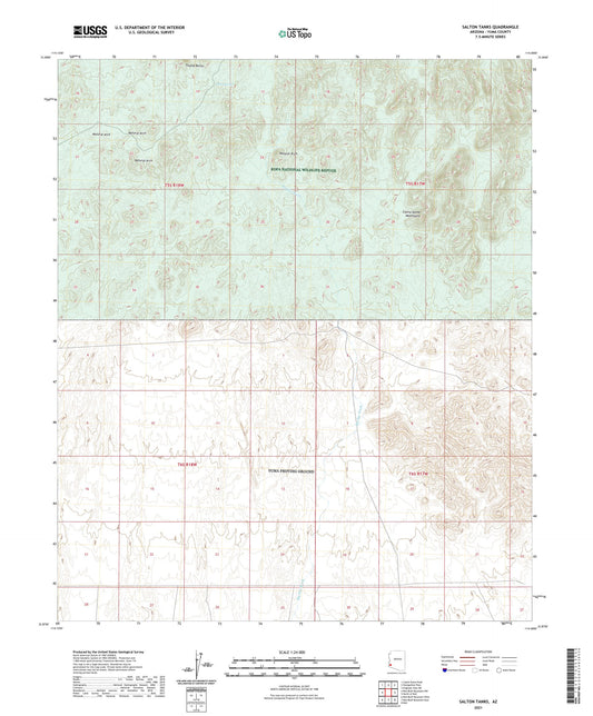 Salton Tanks Arizona US Topo Map Image