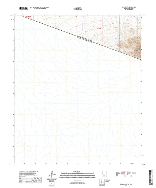 San Agustin Arizona US Topo Map Image