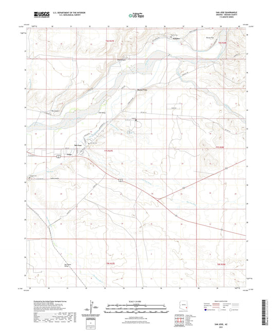 San Jose Arizona US Topo Map Image