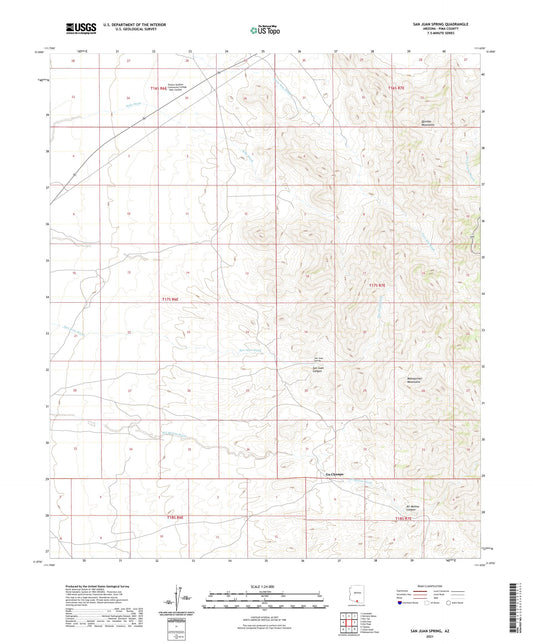 San Juan Spring Arizona US Topo Map Image