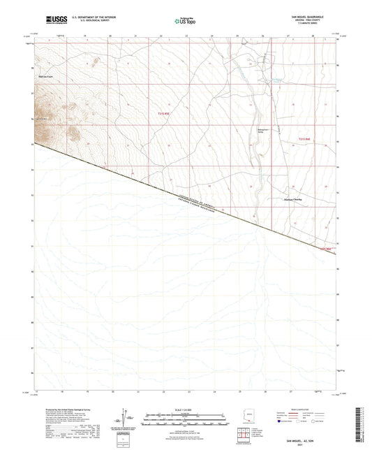 San Miguel Arizona US Topo Map Image