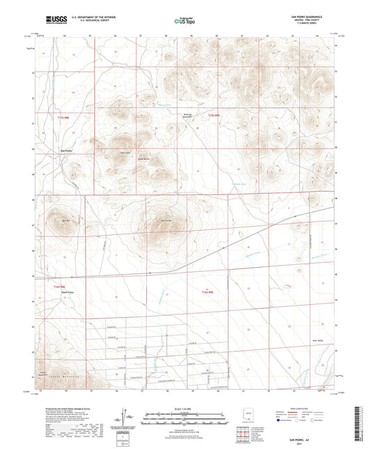 San Pedro Arizona US Topo Map Image