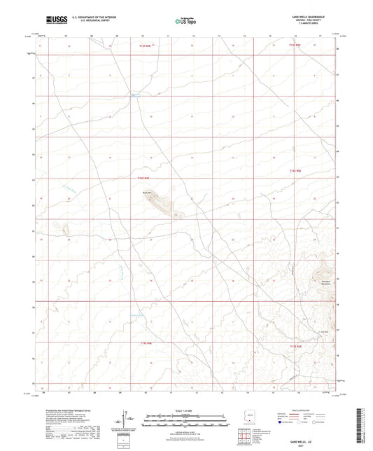 Sand Wells Arizona US Topo Map Image