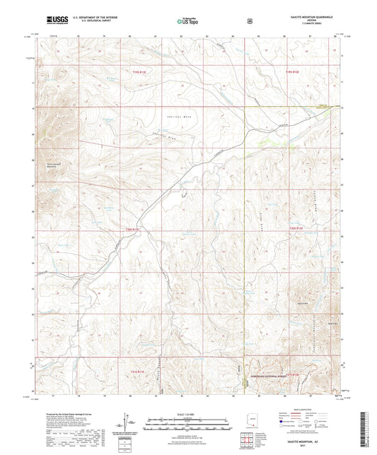 Saucito Mountain Arizona US Topo Map Image