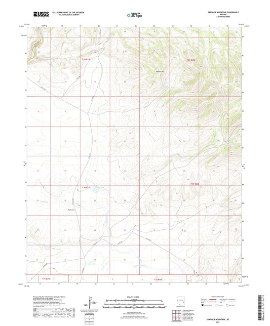 Sawbuck Mountain Arizona US Topo Map Image