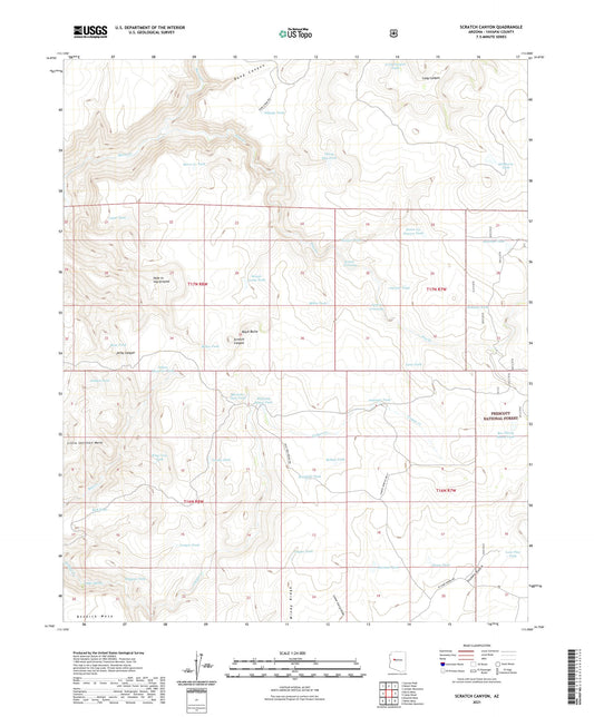 Scratch Canyon Arizona US Topo Map Image
