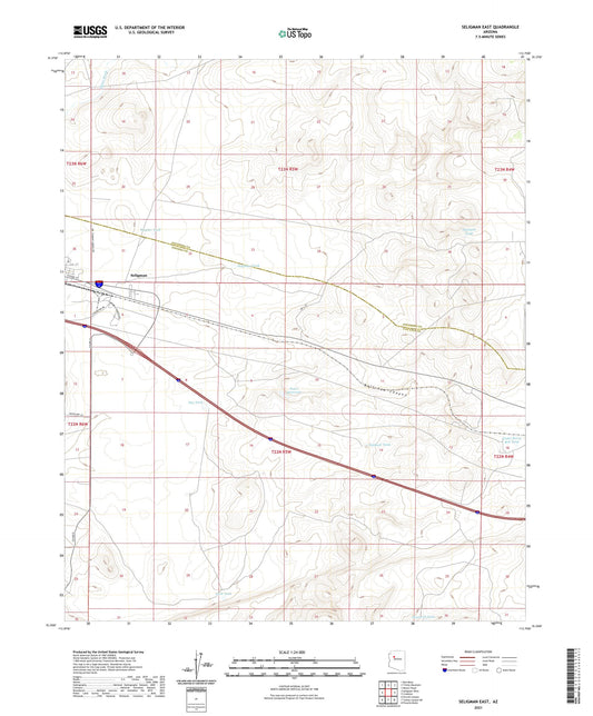 Seligman East Arizona US Topo Map Image