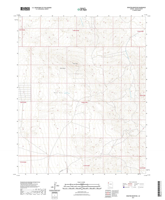 Senator Mountain Arizona US Topo Map Image