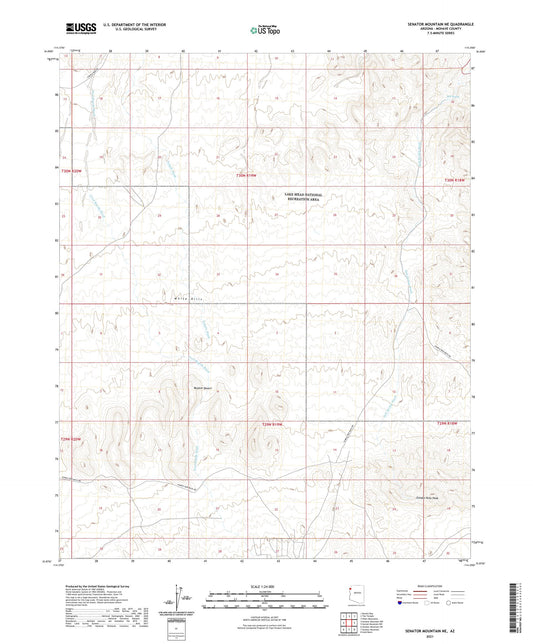 Senator Mountain NE Arizona US Topo Map Image