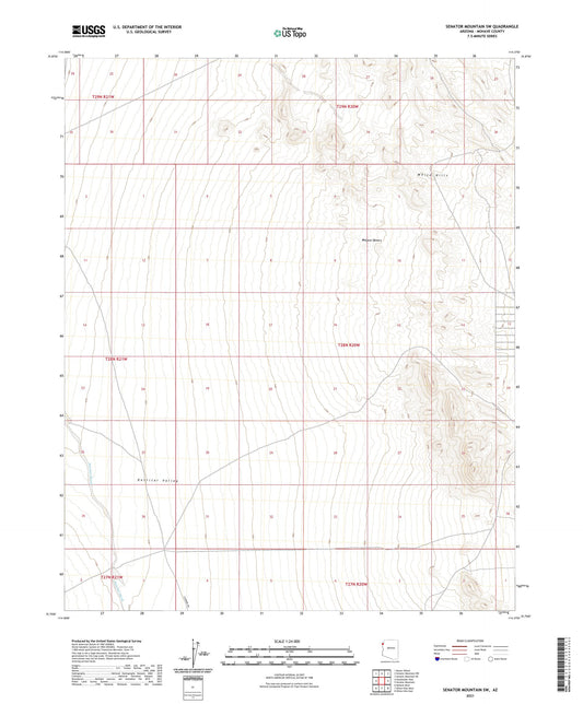 Senator Mountain SW Arizona US Topo Map Image