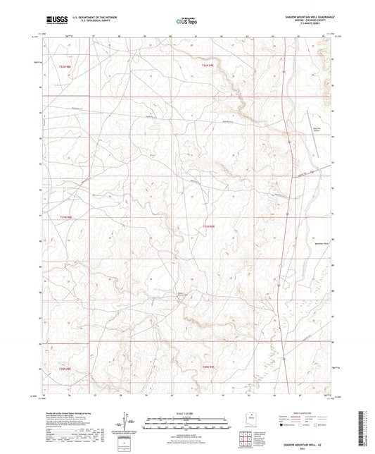 Shadow Mountain Well Arizona US Topo Map Image