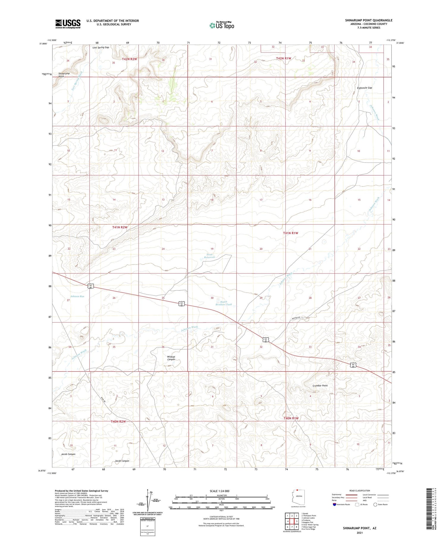 Shinarump Point Arizona US Topo Map Image