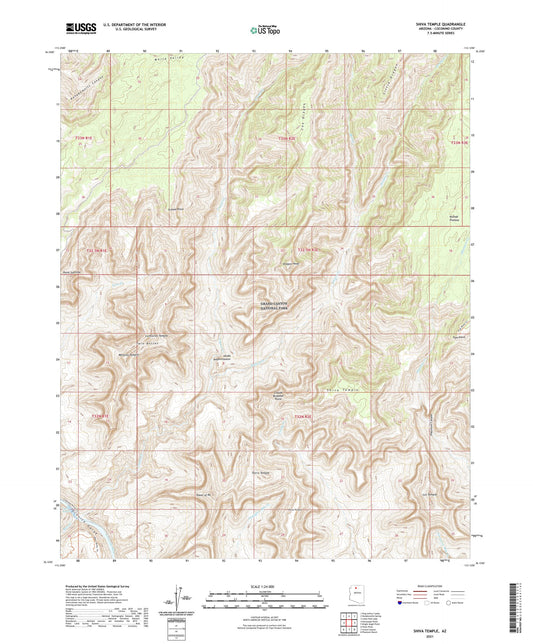 Shiva Temple Arizona US Topo Map Image
