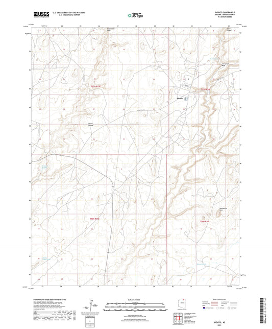 Shonto Arizona US Topo Map Image