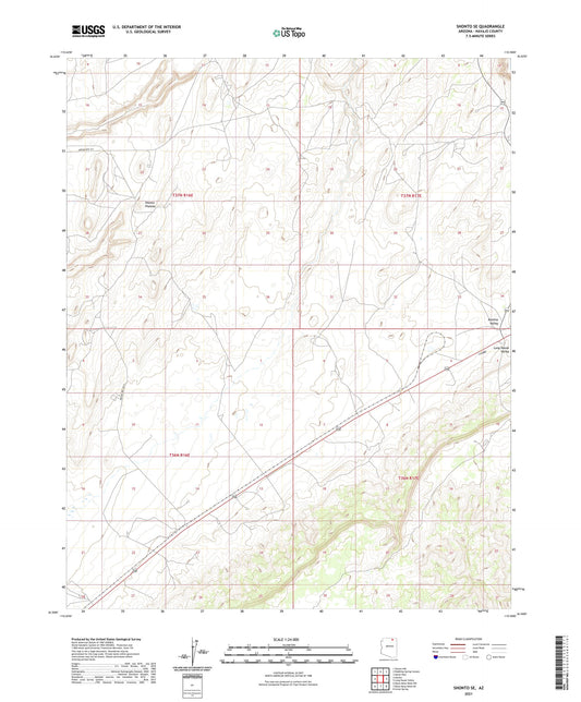 Shonto SE Arizona US Topo Map Image
