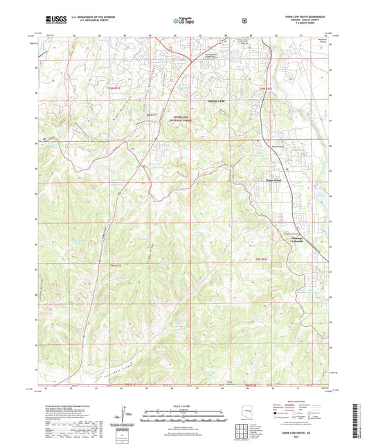 Show Low South Arizona US Topo Map Image