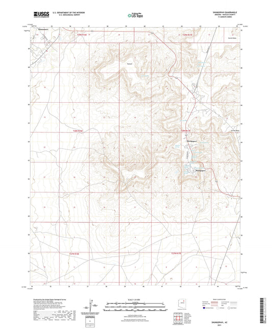 Shungopavi Arizona US Topo Map Image