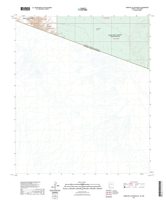 Sierra de la Lechuguilla Arizona US Topo Map Image
