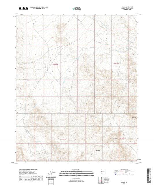 Signal Arizona US Topo Map Image