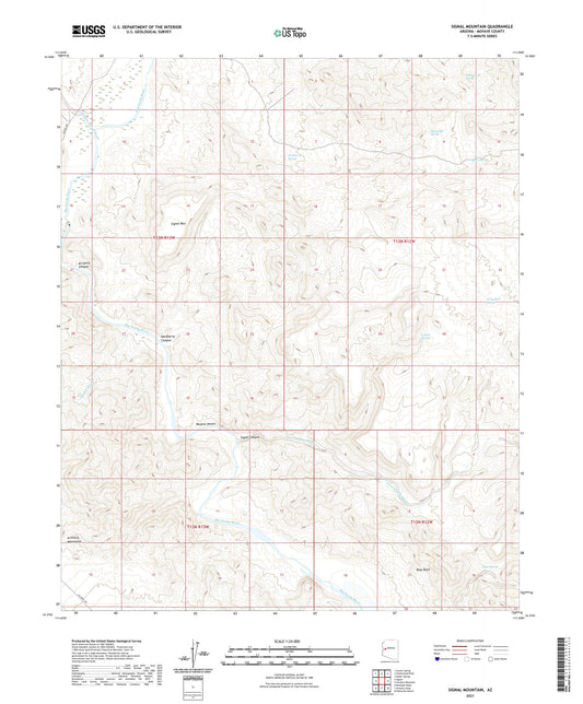 Signal Mountain Arizona US Topo Map Image