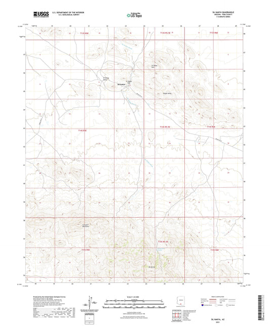 Sil Nakya Arizona US Topo Map Image
