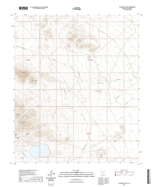 Silver Bell East Arizona US Topo Map Image