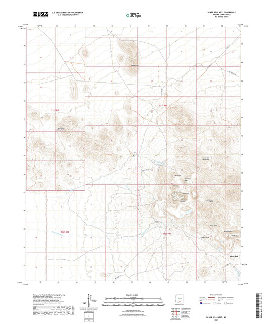 Silver Bell West Arizona US Topo Map Image
