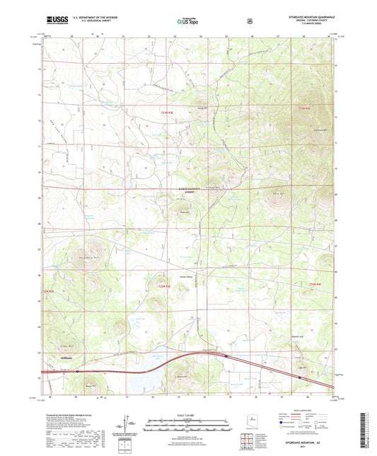 Sitgreaves Mountain Arizona US Topo Map Image