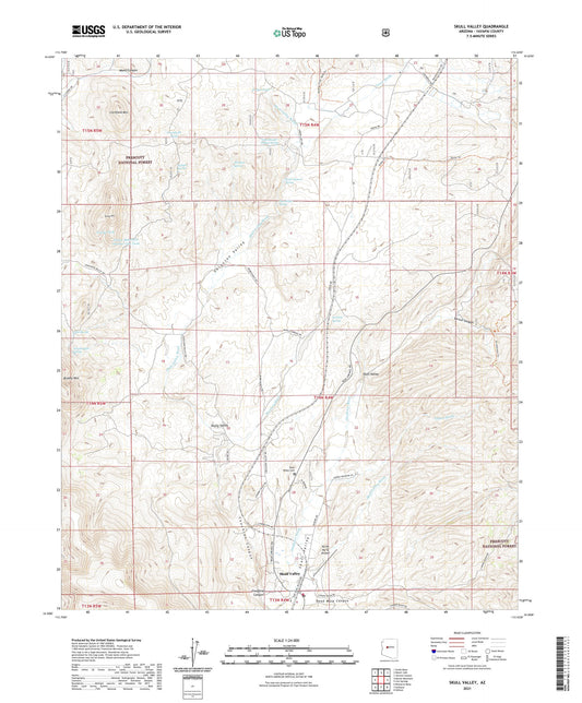 Skull Valley Arizona US Topo Map Image
