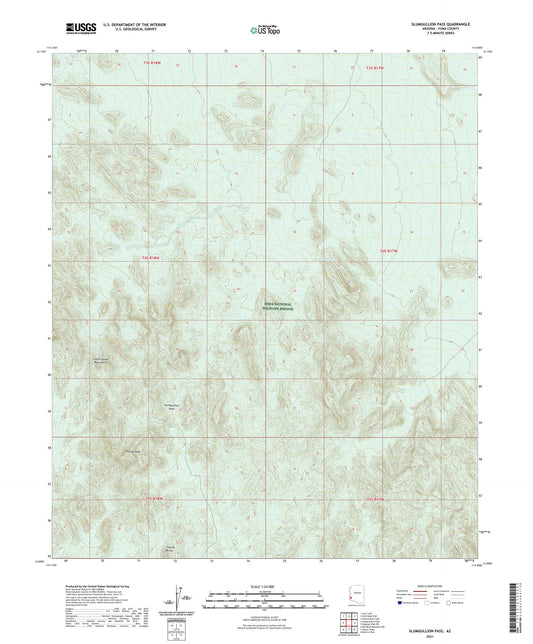 Slumgullion Pass Arizona US Topo Map Image